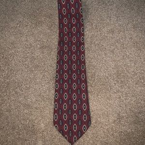 Vintage Tommy Hilfiger Tie Burgundy and Blue